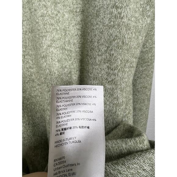 Anthropologie Maeve Brushed Fleece Cowl Neck Tunic Sweater XS Green - Picture 3 of 5